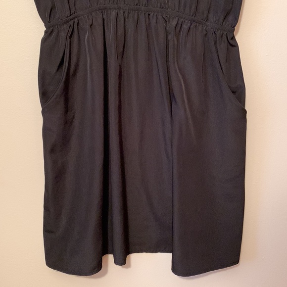 PINK ROSE casual plain black dress with pockets - Picture 3 of 7